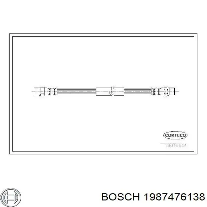 Шланг тормозной передний Bosch 1987476138 цена, от 8.04 USD