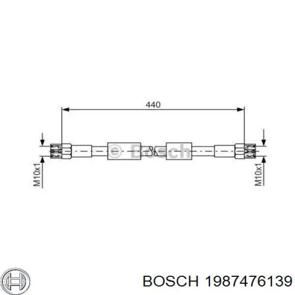 1987476139 Bosch шланг тормозной передний