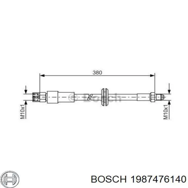 Шланг тормозной передний 1987476140 Bosch