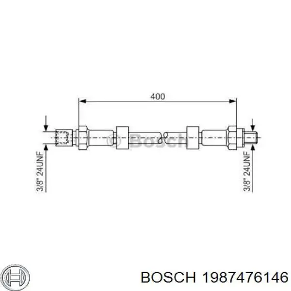 Шланг тормозной передний 1987476146 Bosch