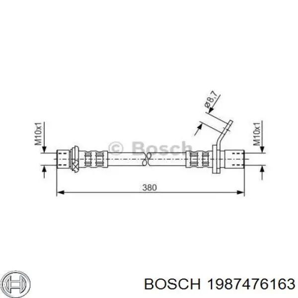 1987476163 Bosch шланг тормозной задний левый