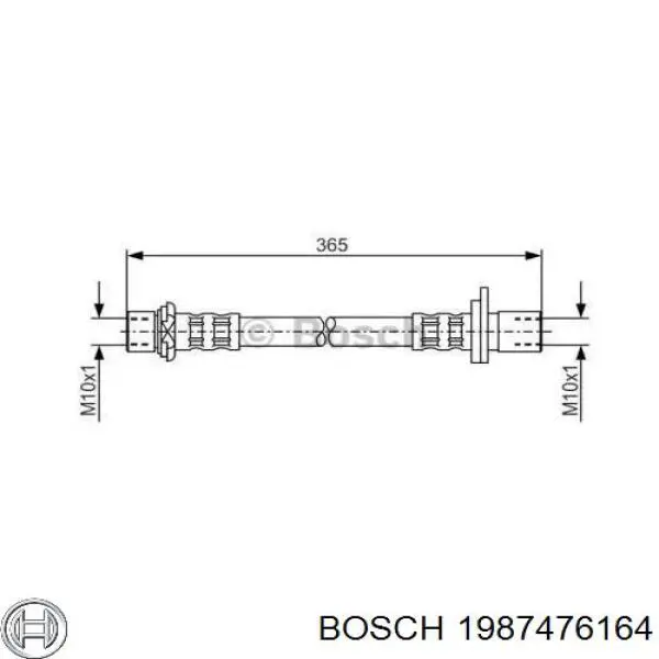 Шланг тормозной задний правый Bosch 1987476164
