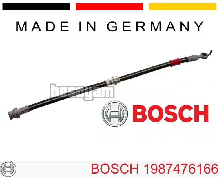 1987476166 Bosch шланг тормозной задний