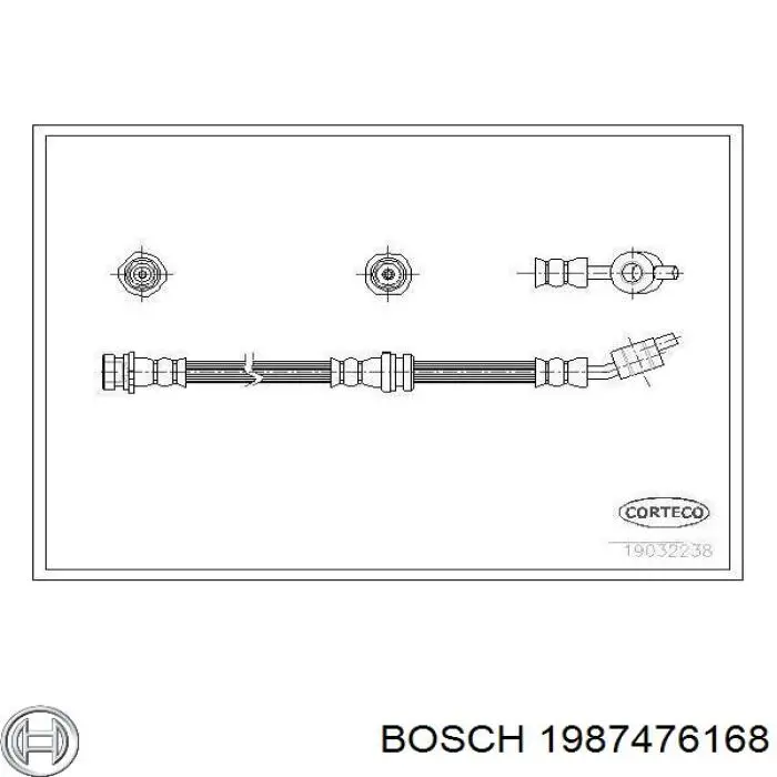 Тормозной шланг Bosch 1987476168 цена, от 16.25 USD