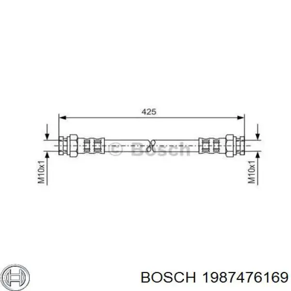 1987476169 Bosch шланг тормозной задний
