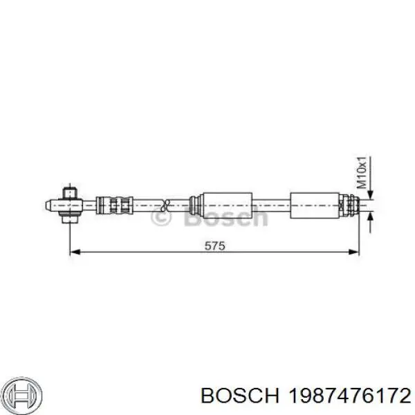 Шланг тормозной передний 1987476172 Bosch