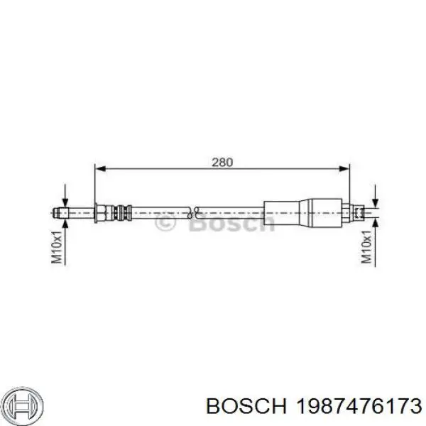 Tubo flexible de frenos trasero 1987476173 Bosch