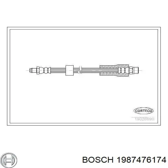 Шланг тормозной задний Bosch 1987476174