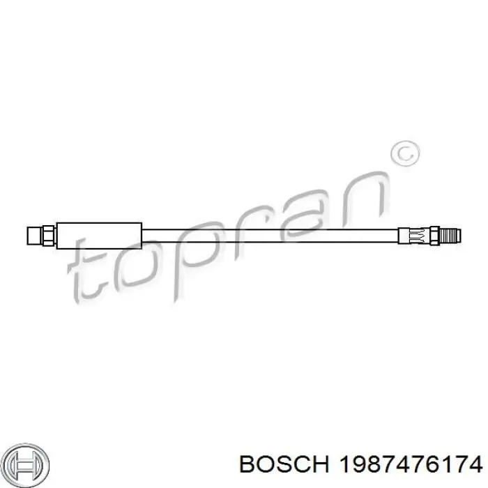 1987476174 Bosch Гибкая тормозная трубка задняя