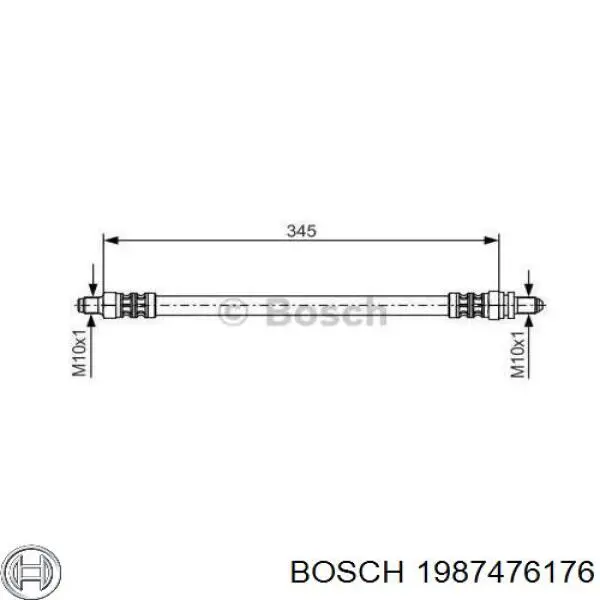 Задний тормозной шланг 1987476176 Bosch