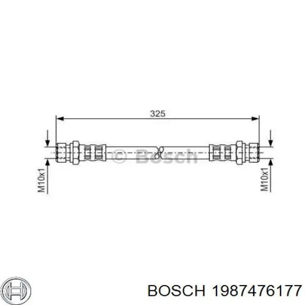 Задний тормозной шланг 1987476177 Bosch