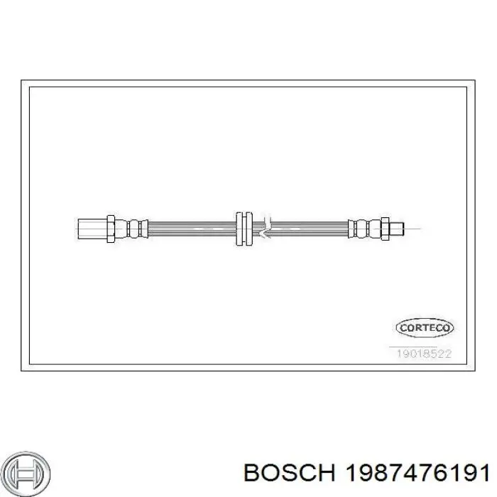 Шланг гальмівний передній 1987476191 Bosch