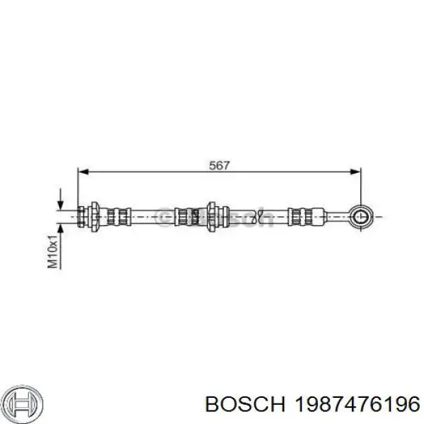 Шланг тормозной Bosch 1987476196