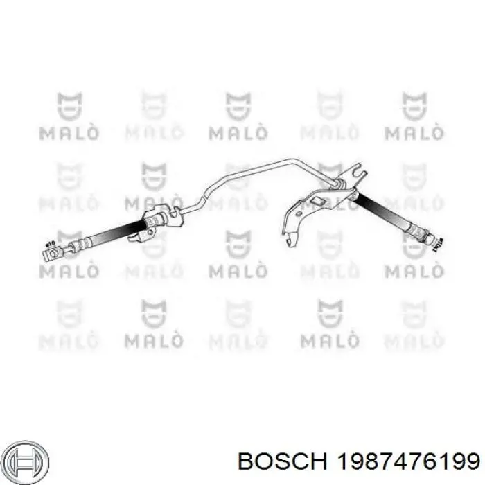 Шланг тормозной задний левый 1987476199 Bosch