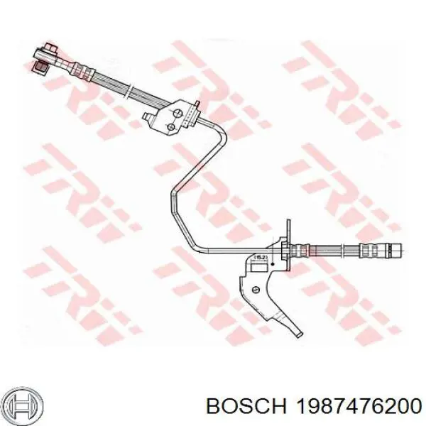 Tubo flexible de frenos trasero derecho 1987476200 Bosch
