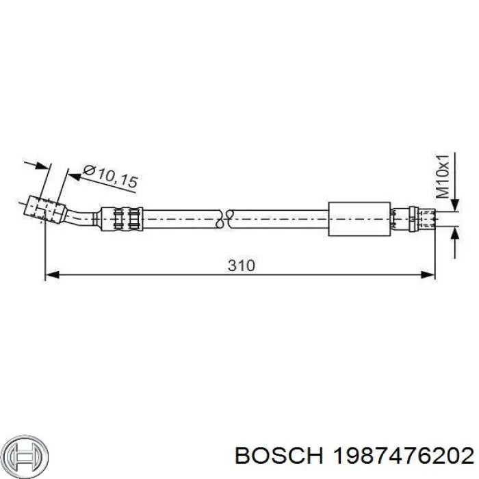 Latiguillo de freno delantero 1987476202 Bosch