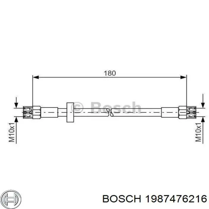 1987476216 Bosch шланг тормозной задний