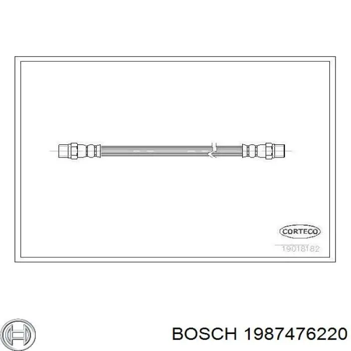 Купить 1987476220 Bosch Задний тормозной шланг