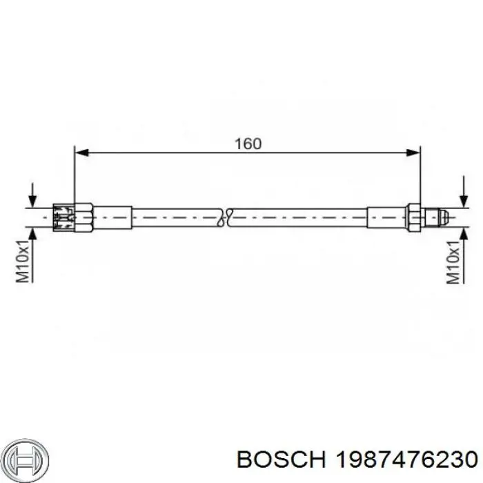 Tubo flexible de frenos trasero 1987476230 Bosch