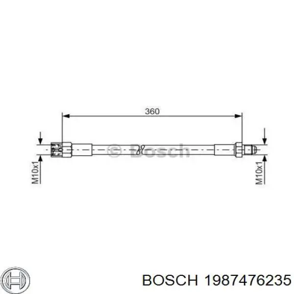 Шланг тормозной Bosch 1987476235