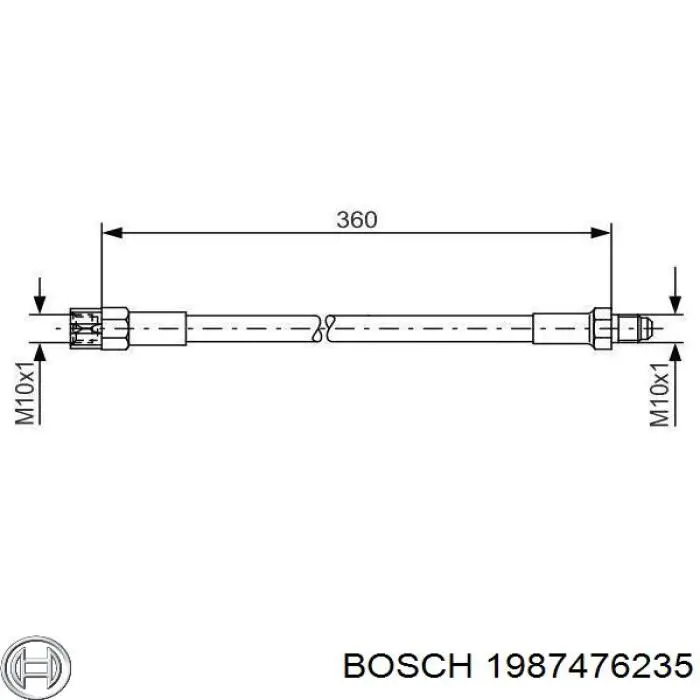 Tubo flexible de frenos 1987476235 Bosch