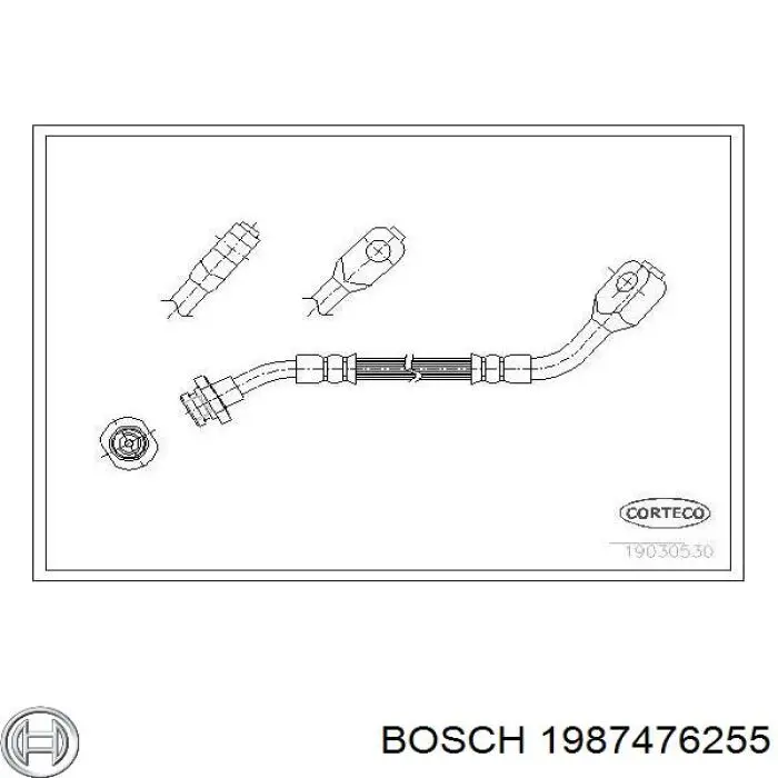 Тормозной шланг Bosch 1987476255 цена, от 14.73 USD