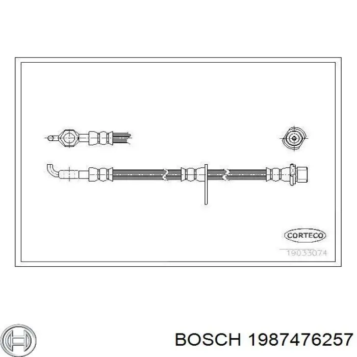 Tubo flexible de frenos delantero izquierdo 1987476257 Bosch
