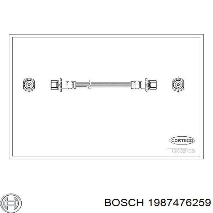 Тормозной шланг задний Bosch 1987476259 цена, от 15.08 USD