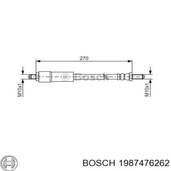 1987476262 Bosch шланг тормозной передний