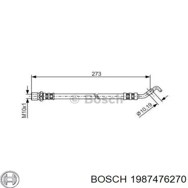 1987476270 Bosch шланг тормозной задний