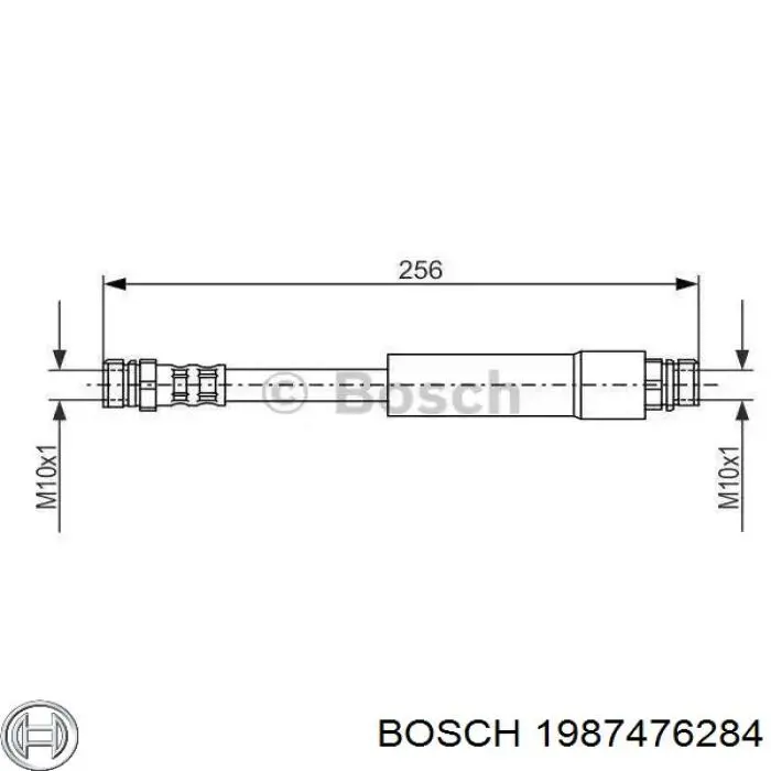 Шланг тормозной задний Bosch 1987476284