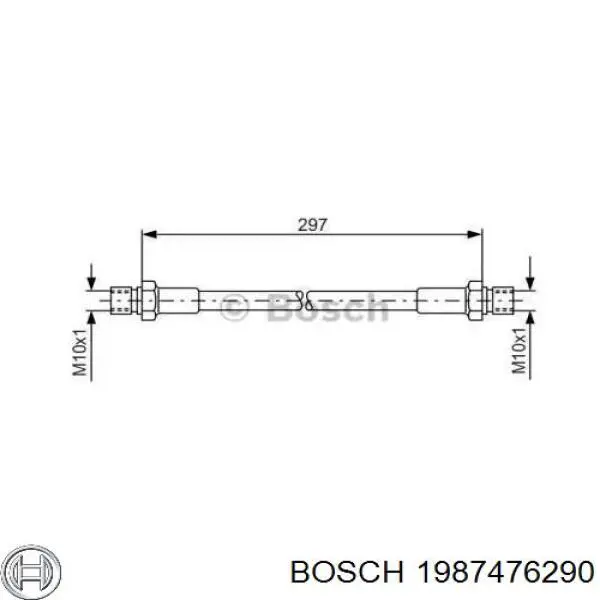 1987476290 Bosch шланг тормозной передний