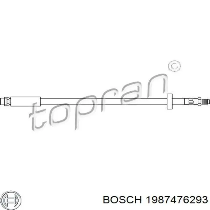 Тормозной шланг задний Bosch 1987476293 цена, от 11.30 USD