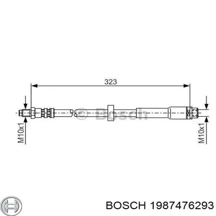 1987476293 Bosch шланг тормозной задний