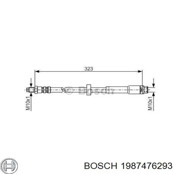 Latiguillo de freno trasero 1987476293 Bosch