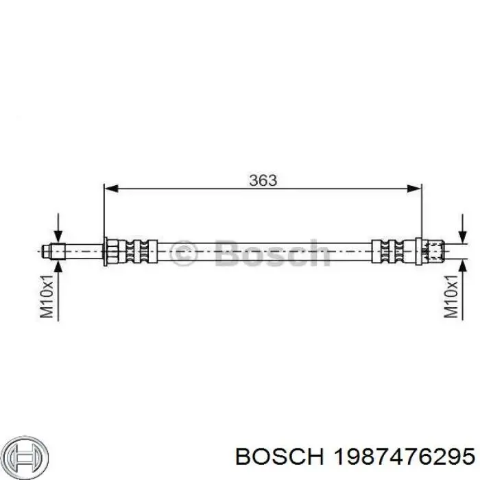 Шланг тормозной передний Bosch 1987476295