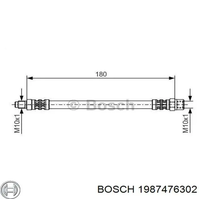 1987476302 Bosch Гибкая тормозная трубка задняя