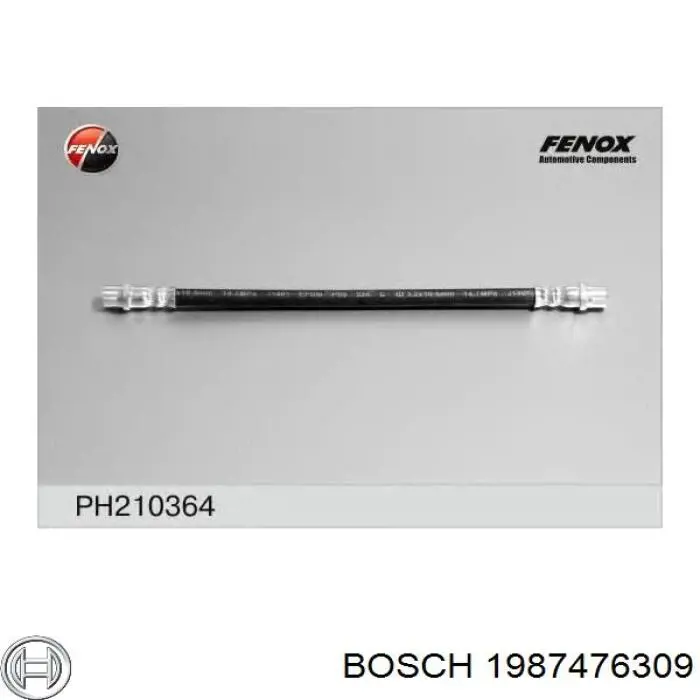 Шланг тормозной задний Bosch 1987476309