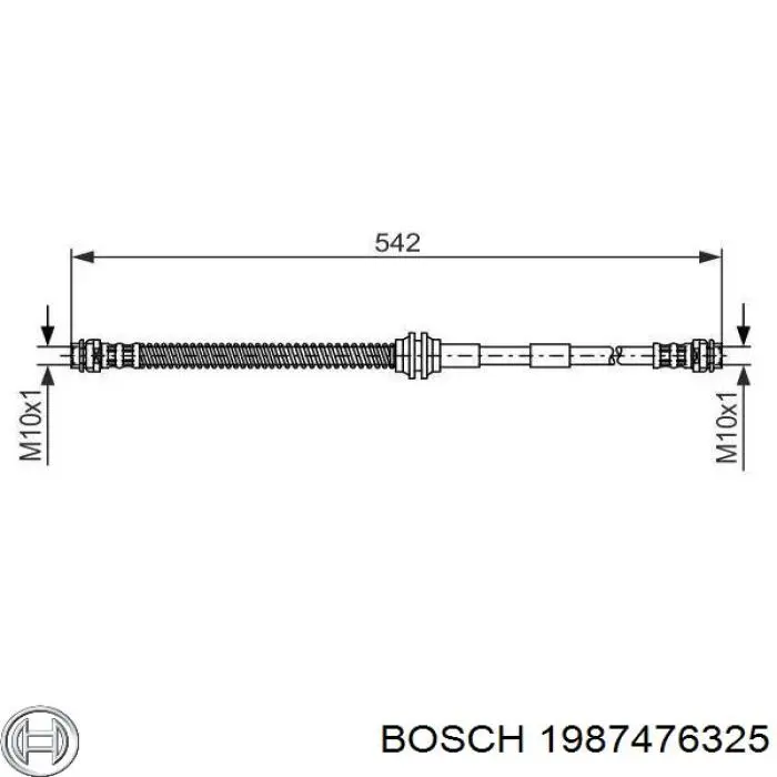 Latiguillo de freno delantero 1987476325 Bosch