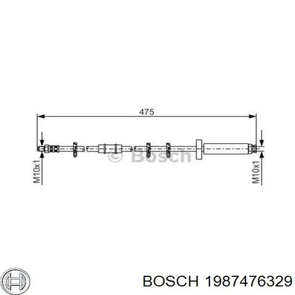1987476329 Bosch шланг тормозной передний