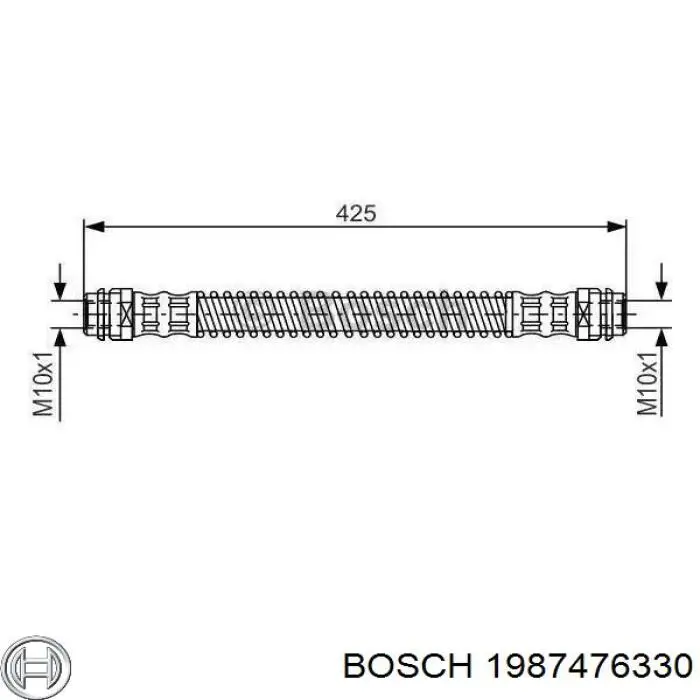 1987476330 Bosch шланг тормозной задний