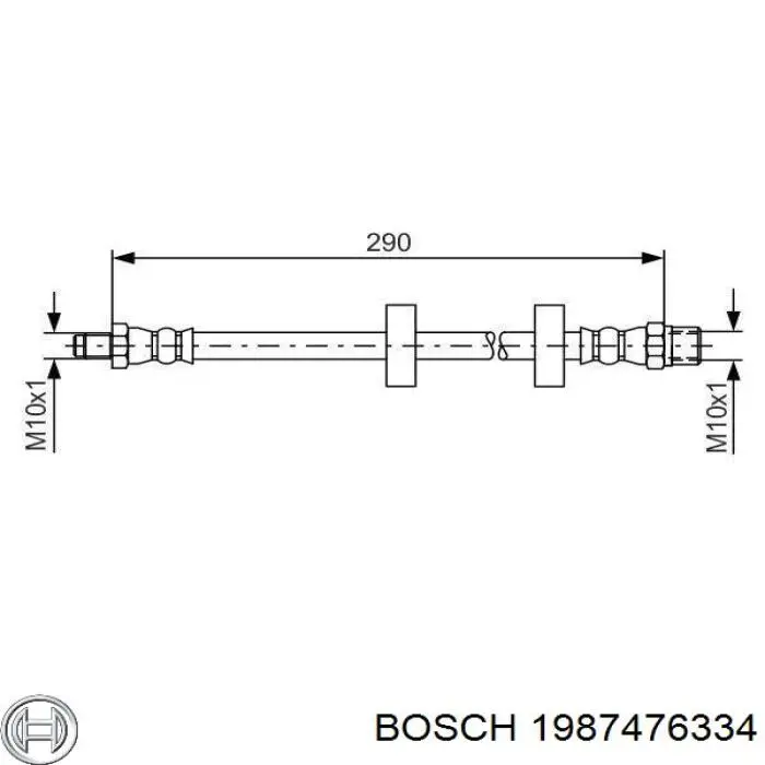Latiguillo de freno delantero 1987476334 Bosch