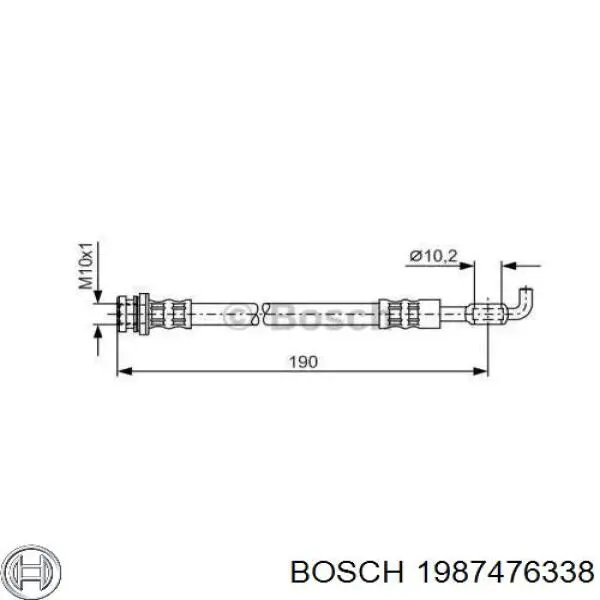 Задний тормозной шланг 1987476338 Bosch