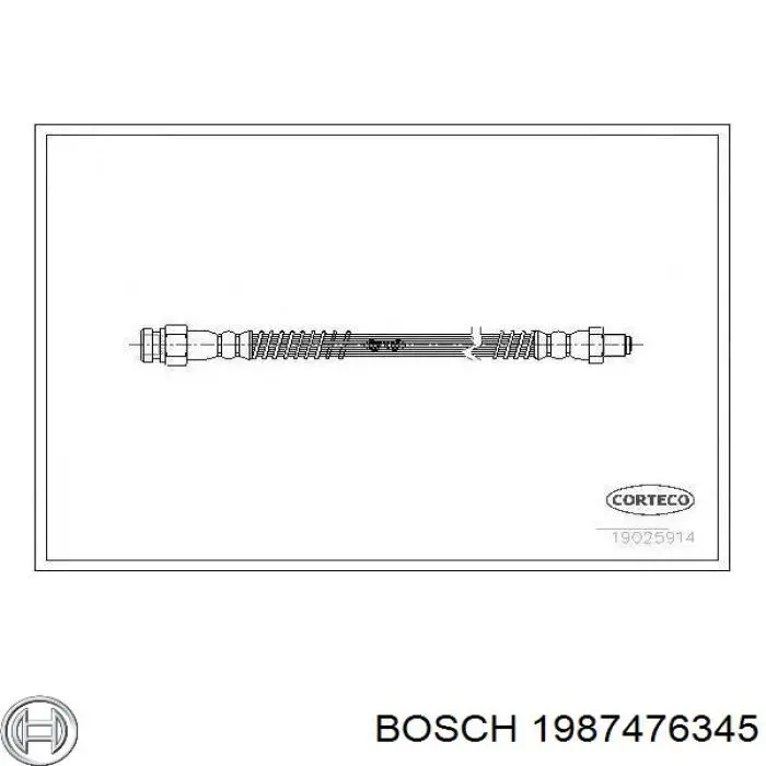 Tubo flexible de frenos trasero 1987476345 Bosch