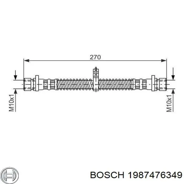 1987476349 Bosch шланг тормозной задний