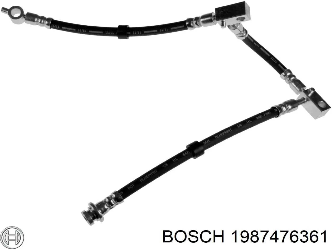 Tubo flexible de frenos delantero derecho 1987476361 Bosch