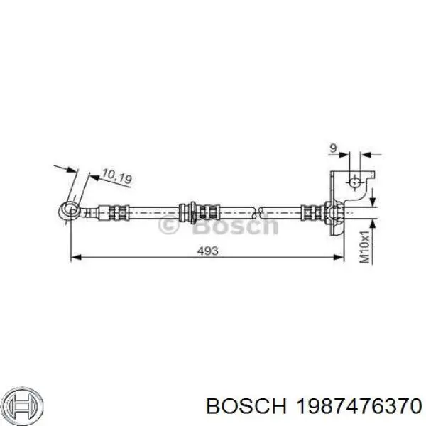 1 987 476 370 Bosch шланг тормозной передний левый