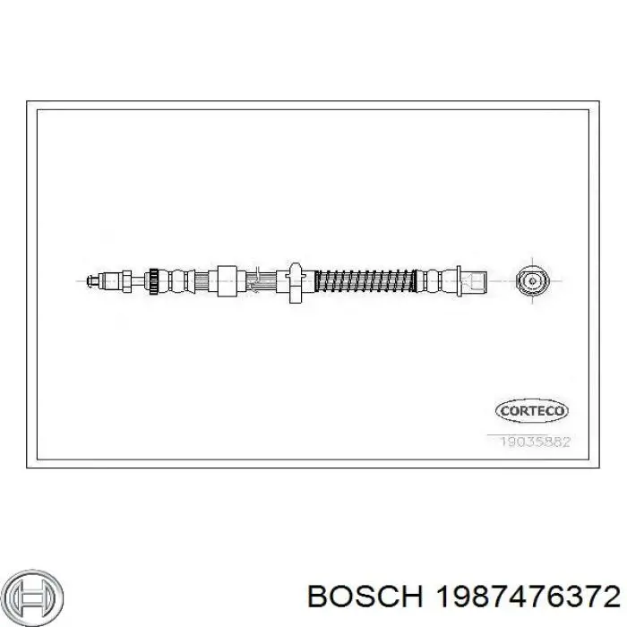 Задний левый тормозной шланг Bosch 1987476372