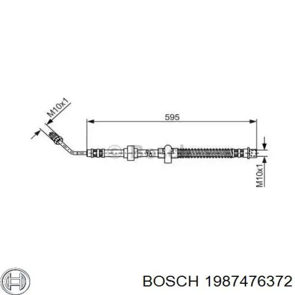 1987476372 Bosch шланг тормозной задний левый