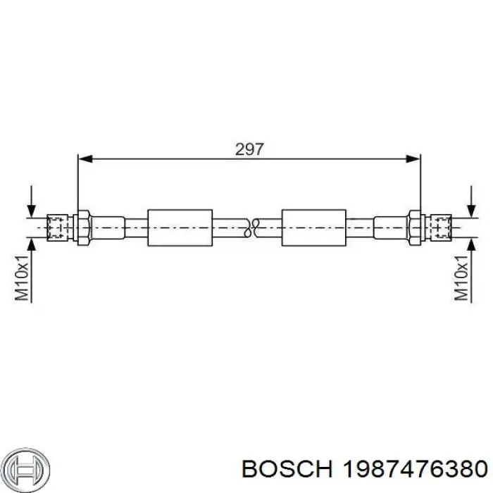 Latiguillo de freno delantero 1987476380 Bosch